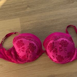 Victoria's Secret Fuchsia Floral Bra